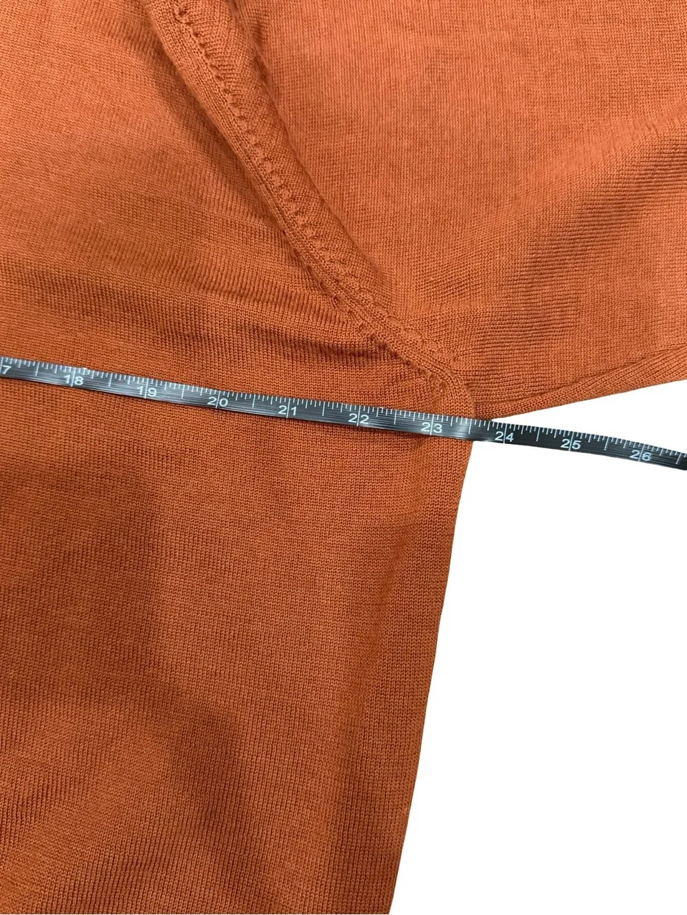 🌟 Merino Collection Australian Merino Wool Rust Orange Crewneck Sweater Size XL